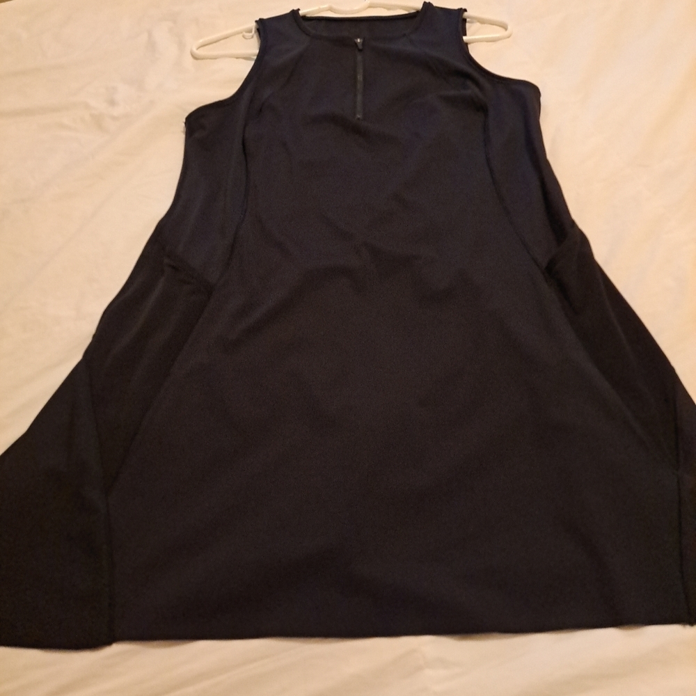 Athleta Match Point Dress Black Sz L Excellent Condition